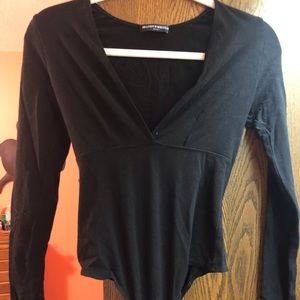 Brandy Melville black plunge bodysuit